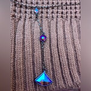 Melania Clara Chroma Necklace-Gunmetal